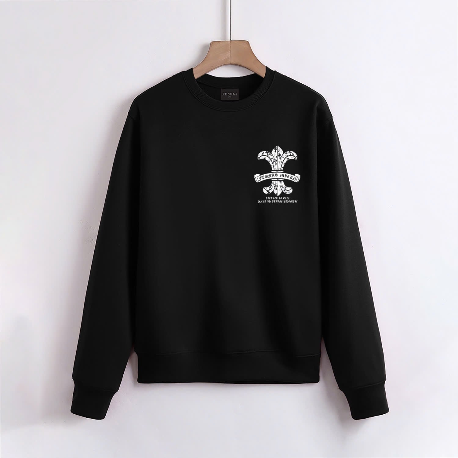 FesFas Graphic-print Sweatshirt Set | Black