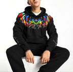 FesFas color-print Hoodie | Black