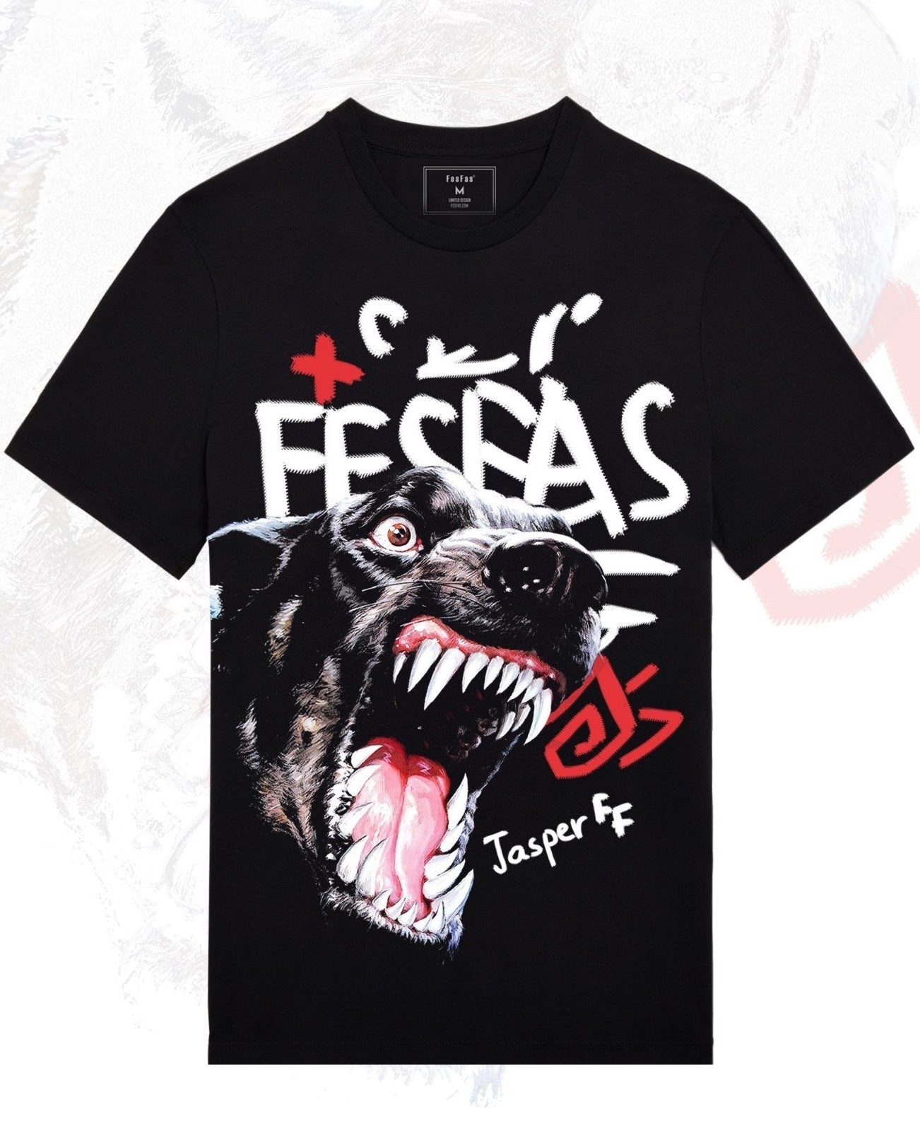 FesFas Ferocious-print T-shirt | Black