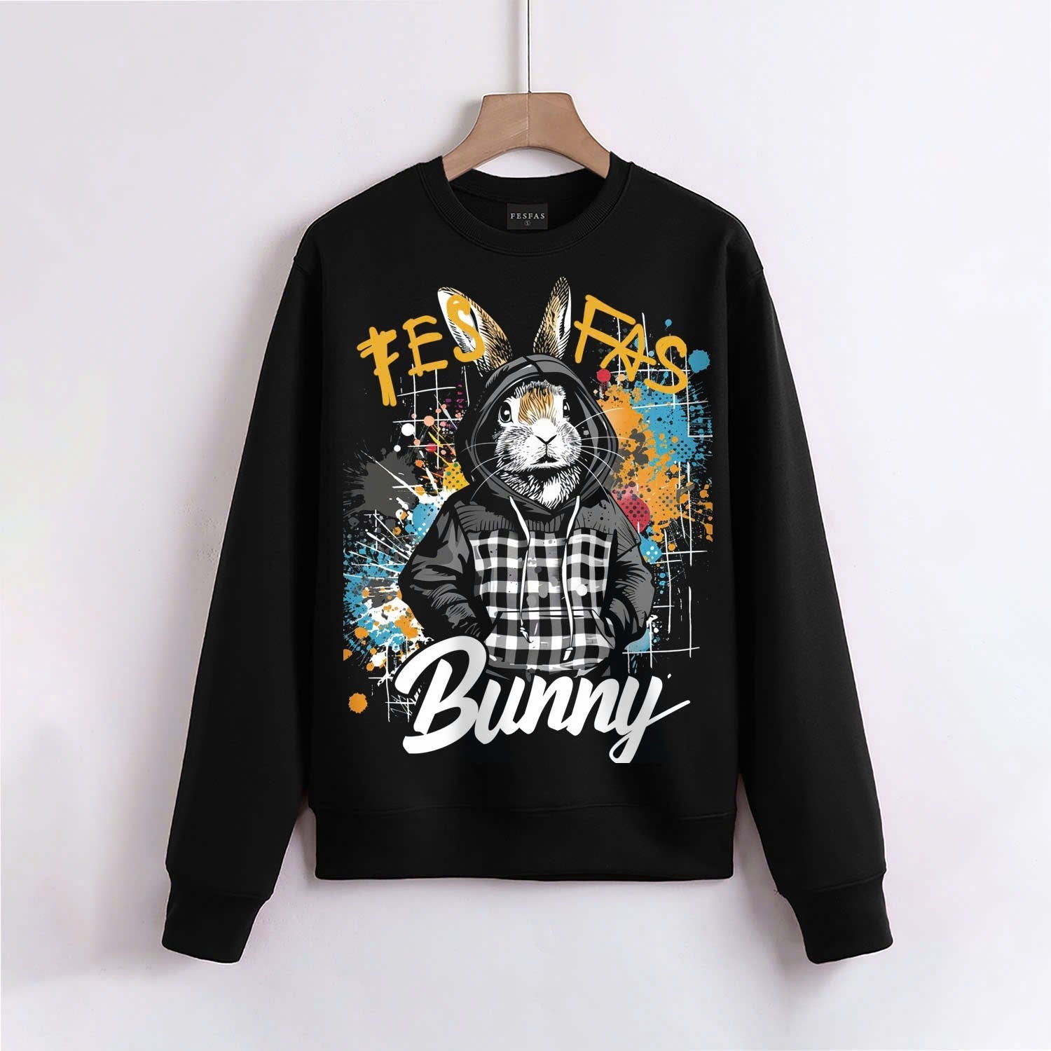 FesFas Bunny-print Sweatshirt | Black
