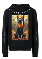 FesFas Egyptian Cat-print Hoodie | Black