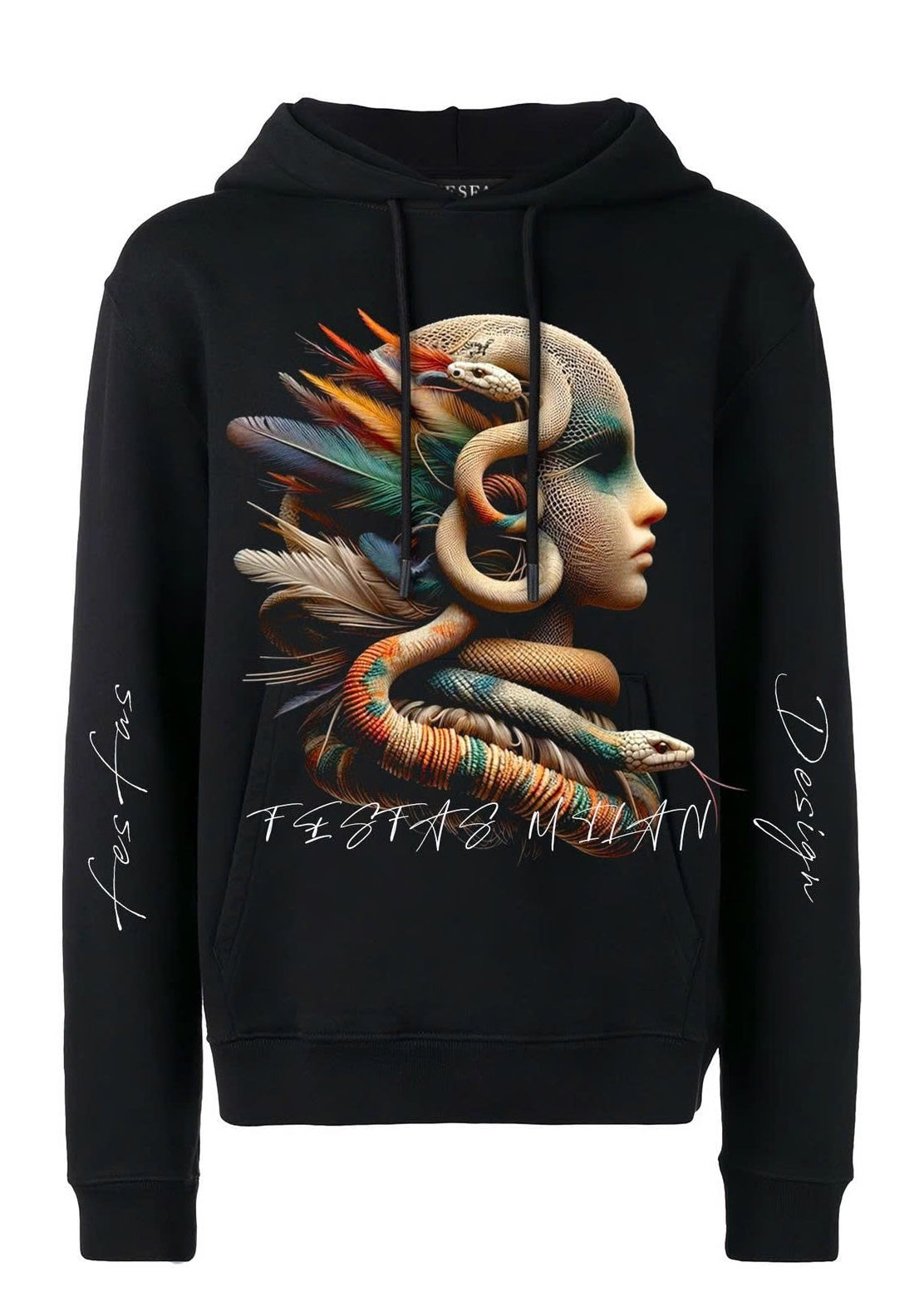 FesFas snake-print Hoodie | Black