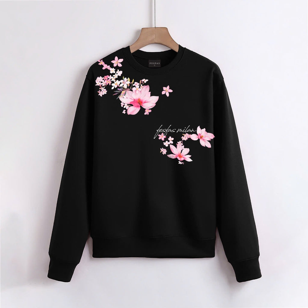 FesFas Flower-print Sweatshirt | Black