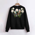 FesFas Flowers and Birds-print Sweatshirt | Black