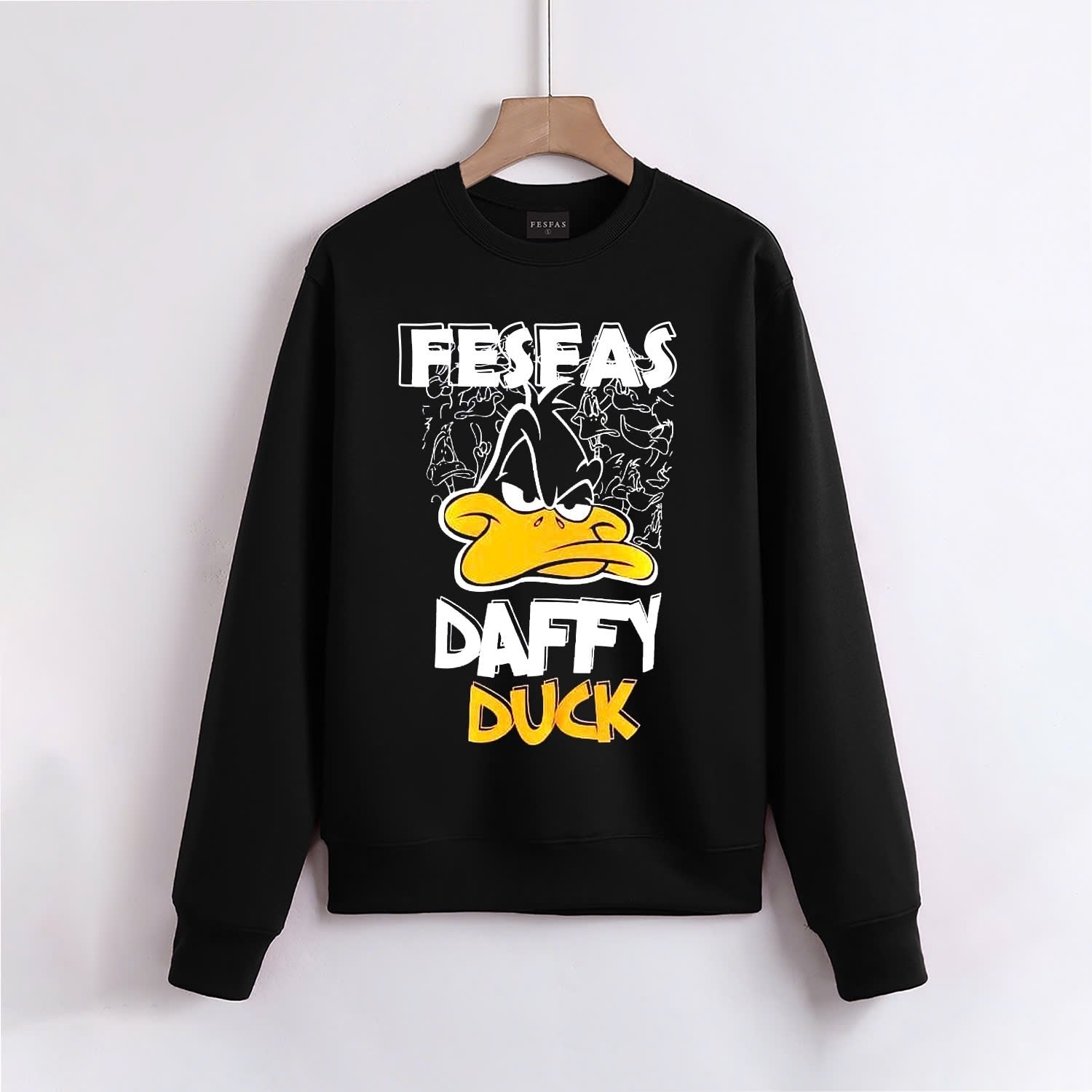 FesFas Duck-print Sweatshirt | Black