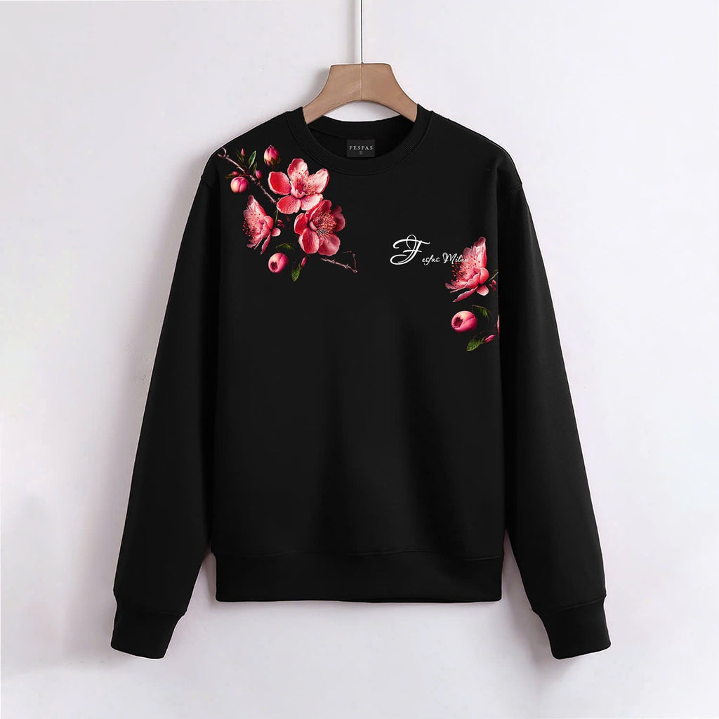 FesFas Flower-print Sweatshirt | Black