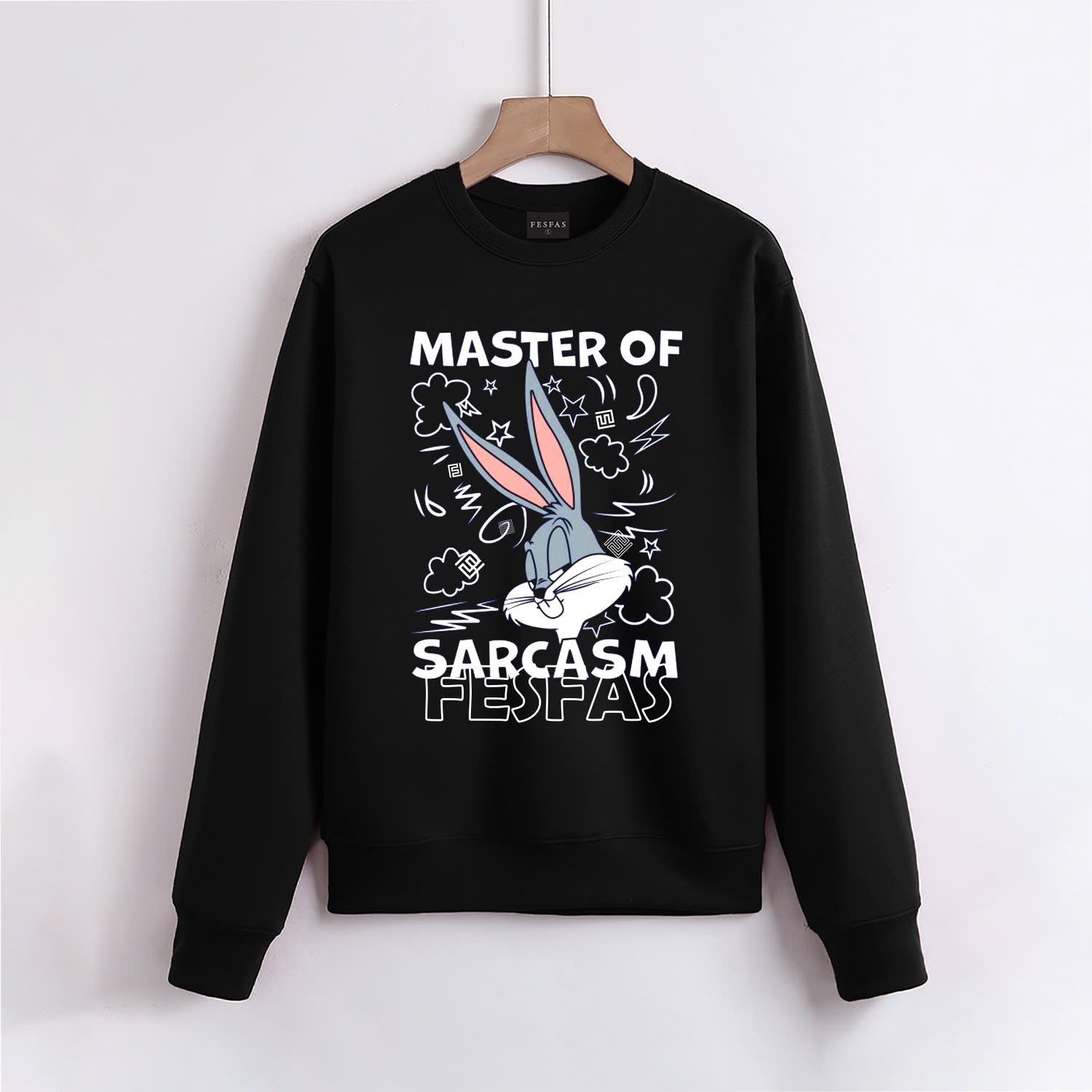 FesFas brown Rabbit-print Sweatshirt | Black