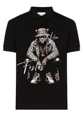 FesFas Leopard-print Polo Shirt | Black