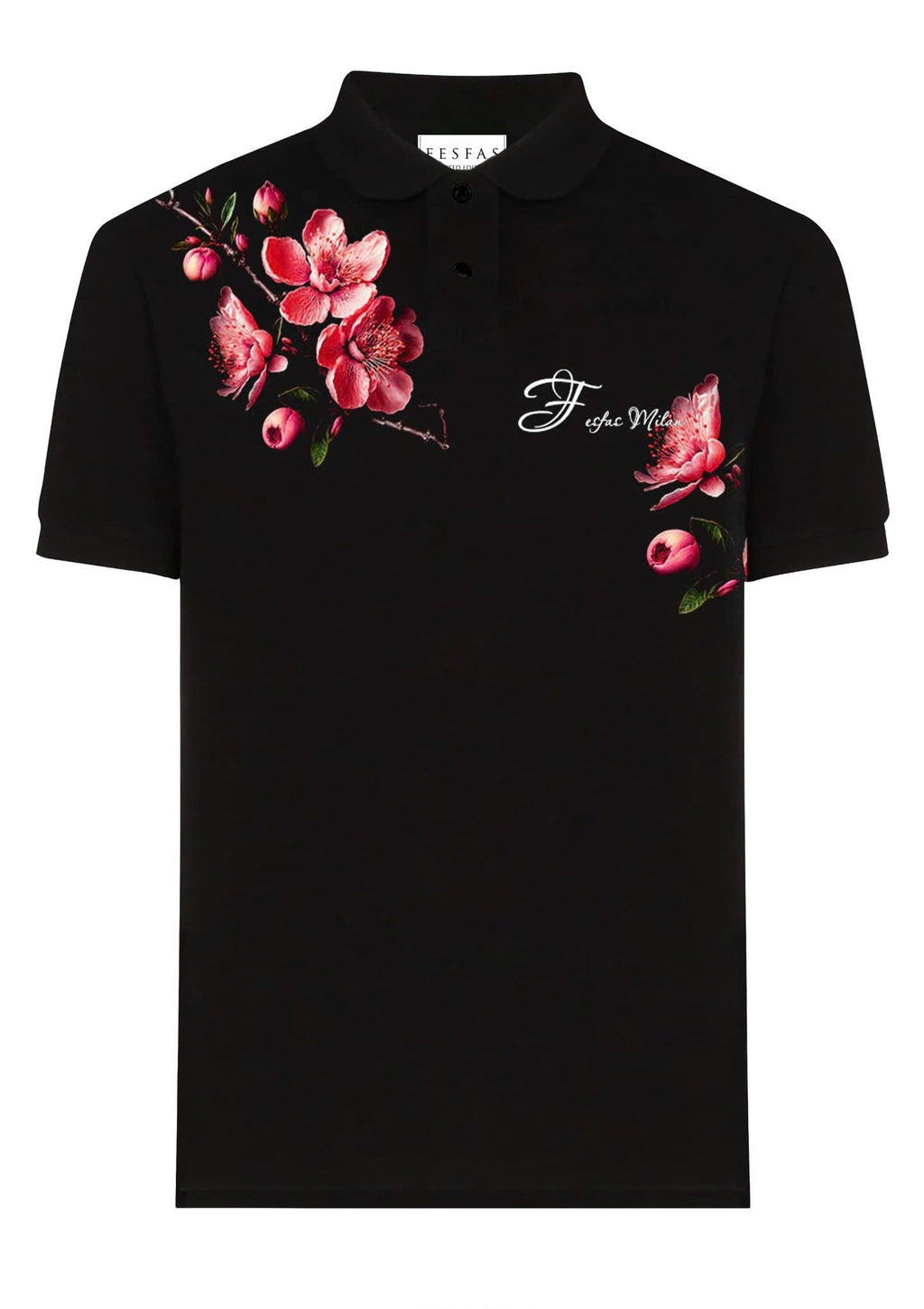FesFas Floral-print Polo Shirt | Men | Black