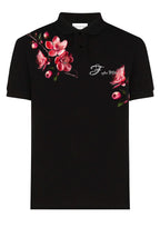 FesFas Floral-print Polo Shirt | Black