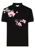 FesFas Floral-print Polo Shirt | Black