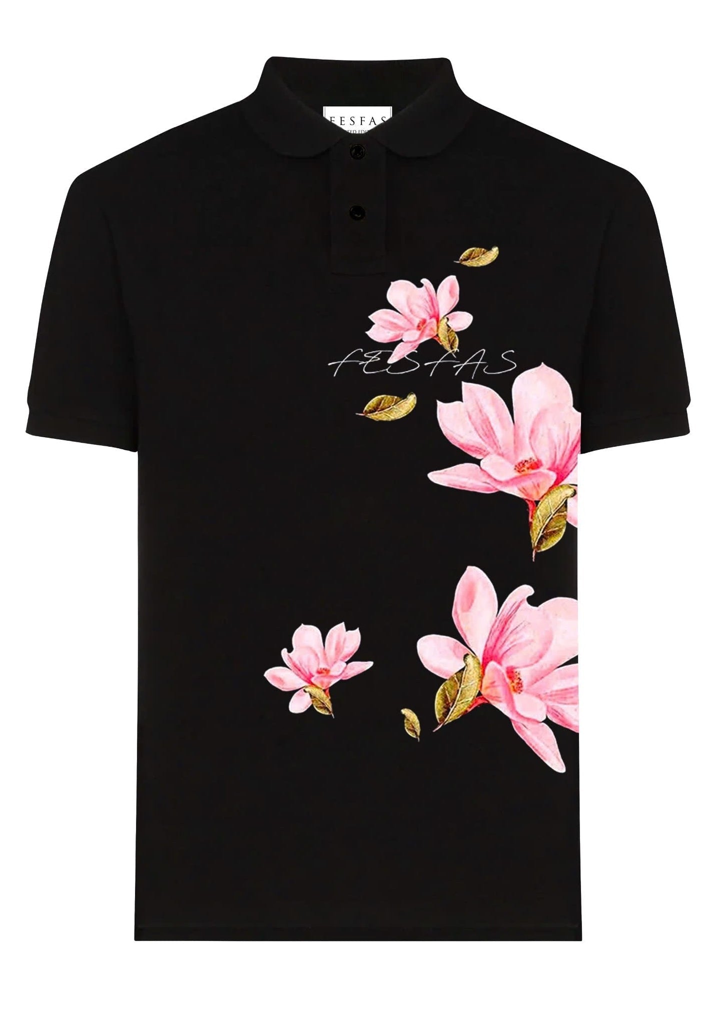 FesFas Floral-print Polo Shirt | Black