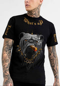 FesFas bulldog-print T-shirt | Black