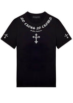 FesFas cross-print T-shirt | Black