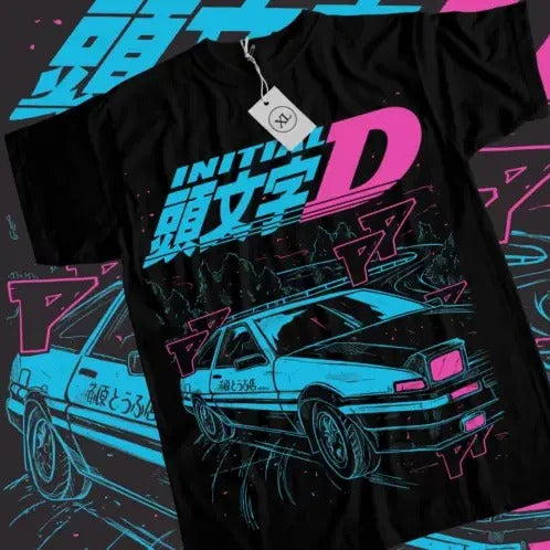 Initial D Itsuki Fujiwara T-Shirt Anime Manga Movie Unisex Black Shirt All Size Hoodie, Sweatshirt | GrindPrints.com