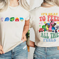 Inside Out It's Okay To Feel All The Feels Shirt, Mental Health shirt, Inclusion Shirt, Speech Therapy Shirt, BCBA Shirt,...