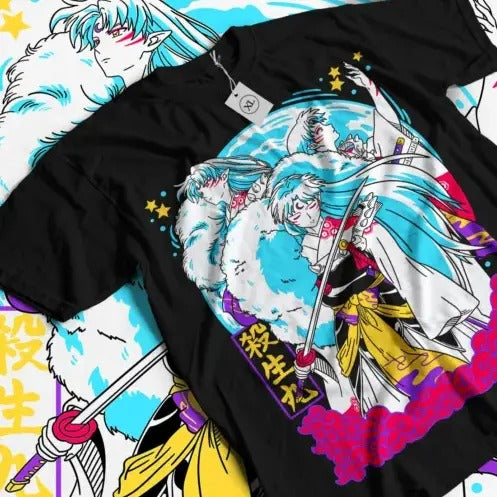Inuyasha Sesshomaru T-shirt Red Moon Inu Yasha Kawaii Girl Gift Shirt All Sizestyle{n002}2 Hoodie, Sweatshirt