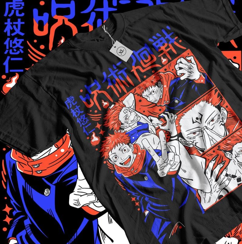 Itadori Yuji T-Shirt S-4XL Jujutsu Kaisen Sukuna Gojo Exclusive Gift Shirt Tshirt S-4XL Hoodie, Sweatshirt | GrindPrints.com