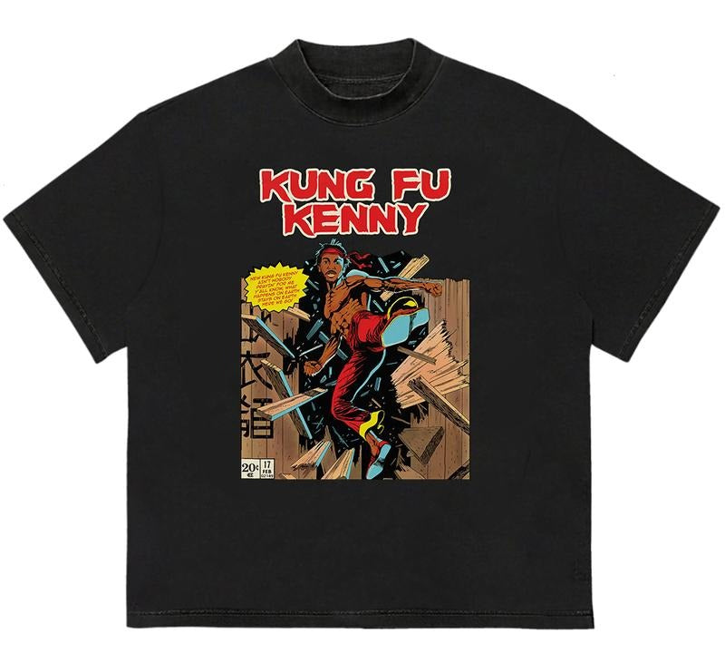 Kendrick Kung Fu T-Shirt Vintage 90s Graphic Tee Cool Gift for Him Premium Comfort Hoodie, Sweatshirt | GrindPrints.com