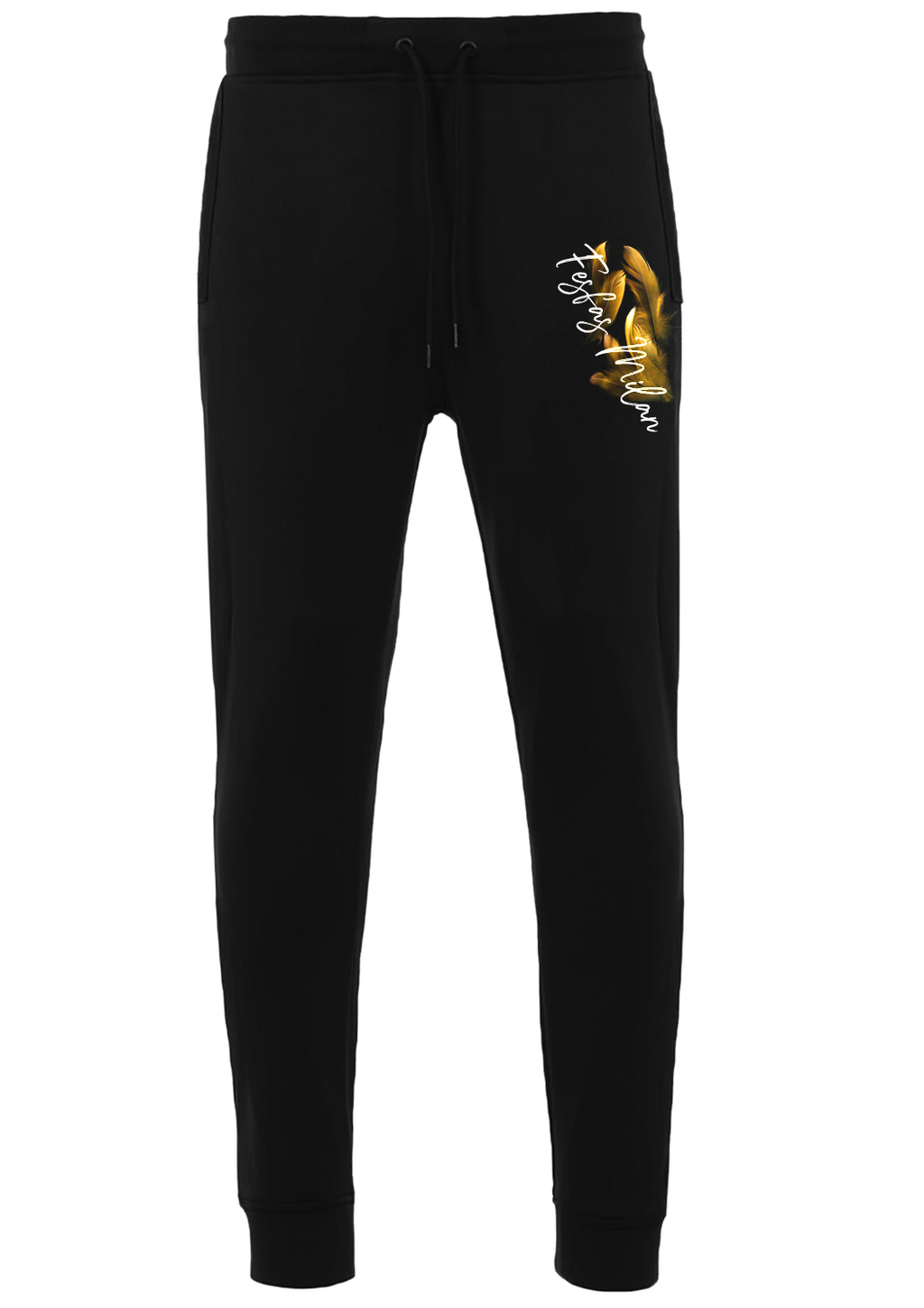 FesFas Feathers-print Sweatshirt Set | Black