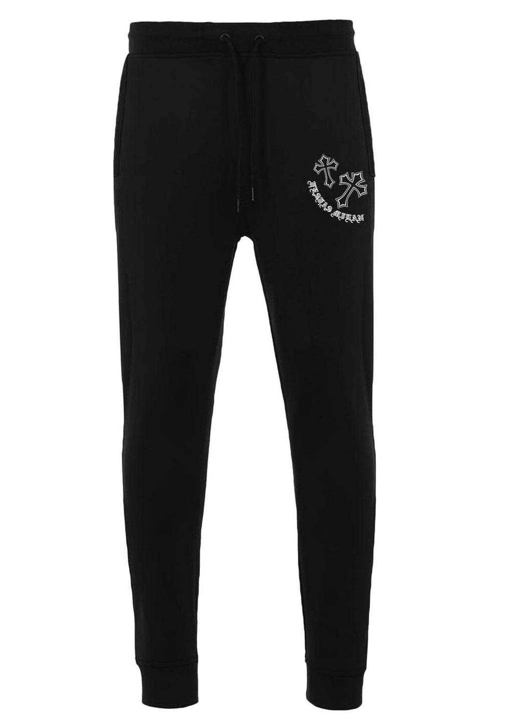 FesFas Cross-print Sweatshirt Set | Black