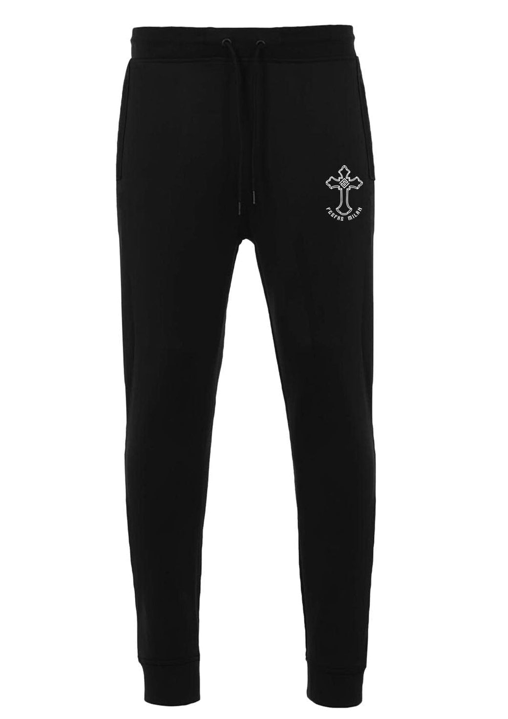 FesFas Cross-print Sweatshirt Set | Black