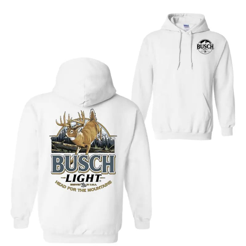 Limited Busch Light Deer Label Double Side Hoodie Sweatshirt T-Shirt, For Men, For Women, Unisex Shirt | GrindPrints.com