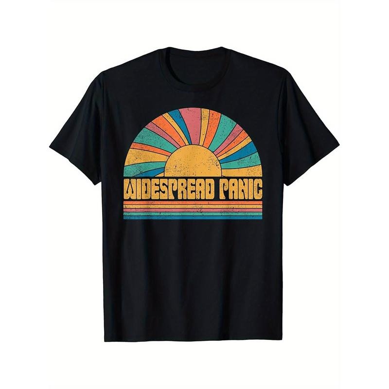 Widespread Panic Print High Quality Cotton Classic Fit Words Novelty Vintage Pattern Retro Chill Breathable Made USA Made Usa T-Shirts, Hoodie, Sweatshirt