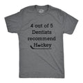 Mens 4 Out Of 5 Dentists Recommend Hockey T Shirt Funny Sports Canada Graphic Novelty Tee Mens Funny T Shirts Cool Tees...