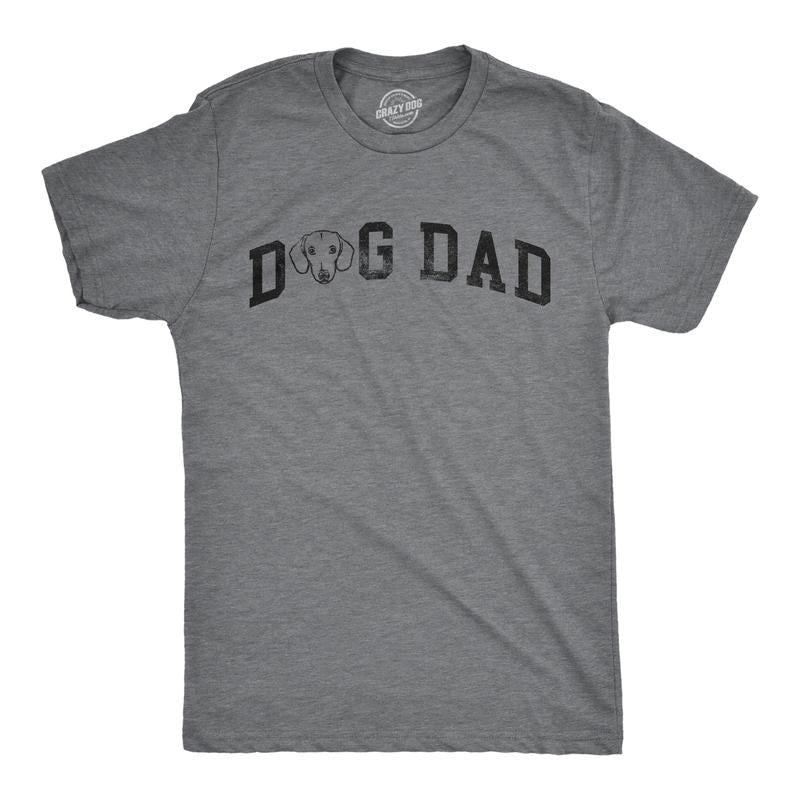 Mens Dog Dad Dachshund T Shirt Funny Cute Puppy Pet Dachshunds Lovers Tee for Guys Mens Funny T Shirts Cool Tees Soft...