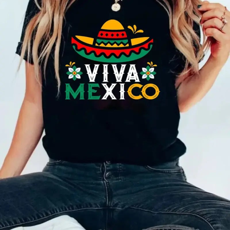 Mexican Fiesta Shirt September 16th Shirt Viva Mexico Shirt Mexico Pride Shirt Mexican Hat Mexican Independence Day Shirt Short Sleeve Shirt Casual T-Shirts, Hoodie, Sweatshirt