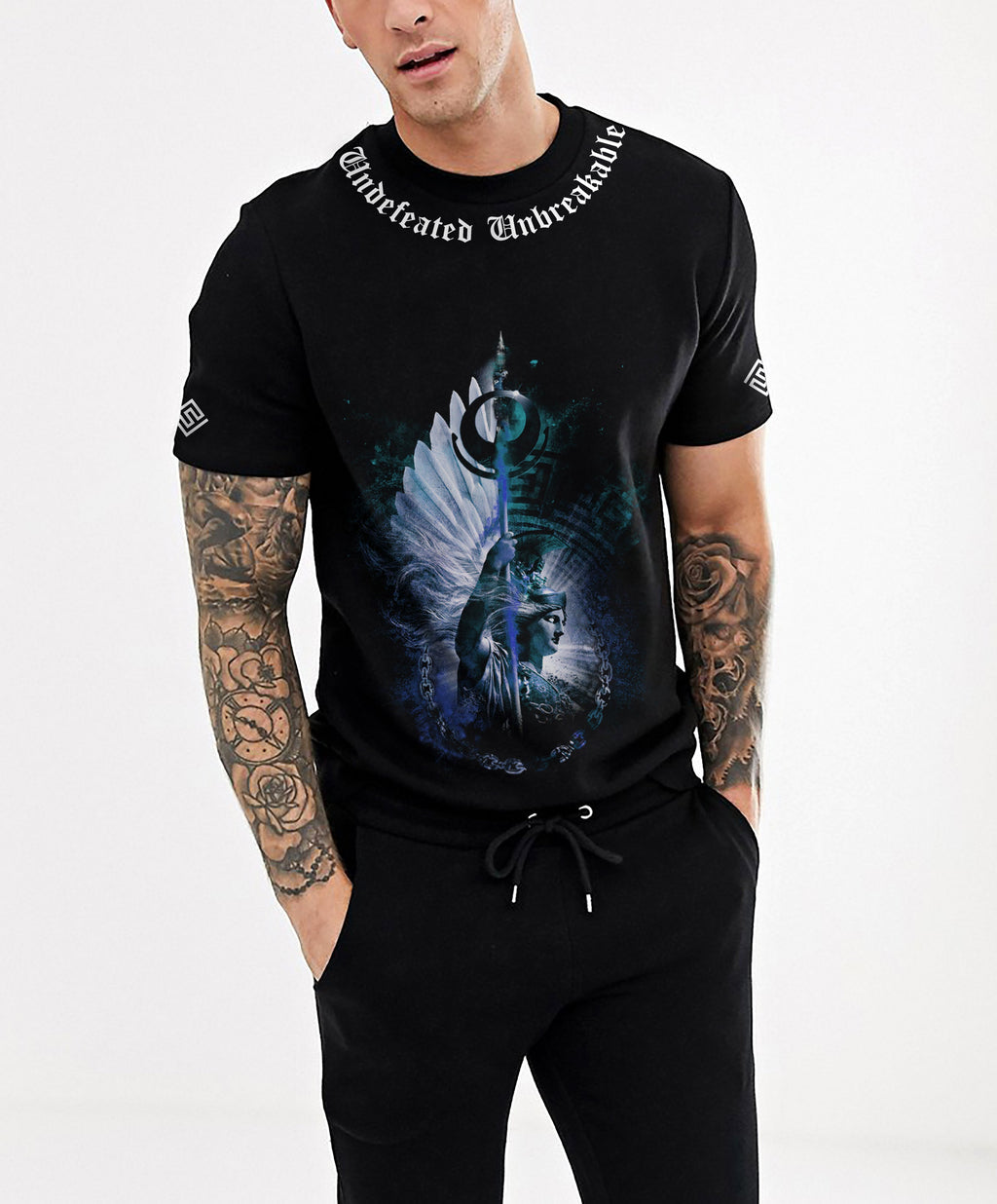 FesFas angel-print T-shirt | Black