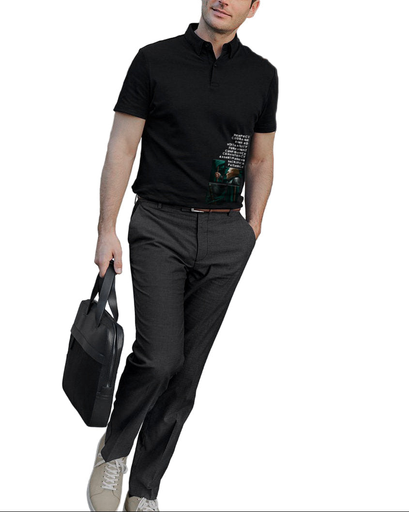 FesFas Pioneers-print Polo Shirt | Black