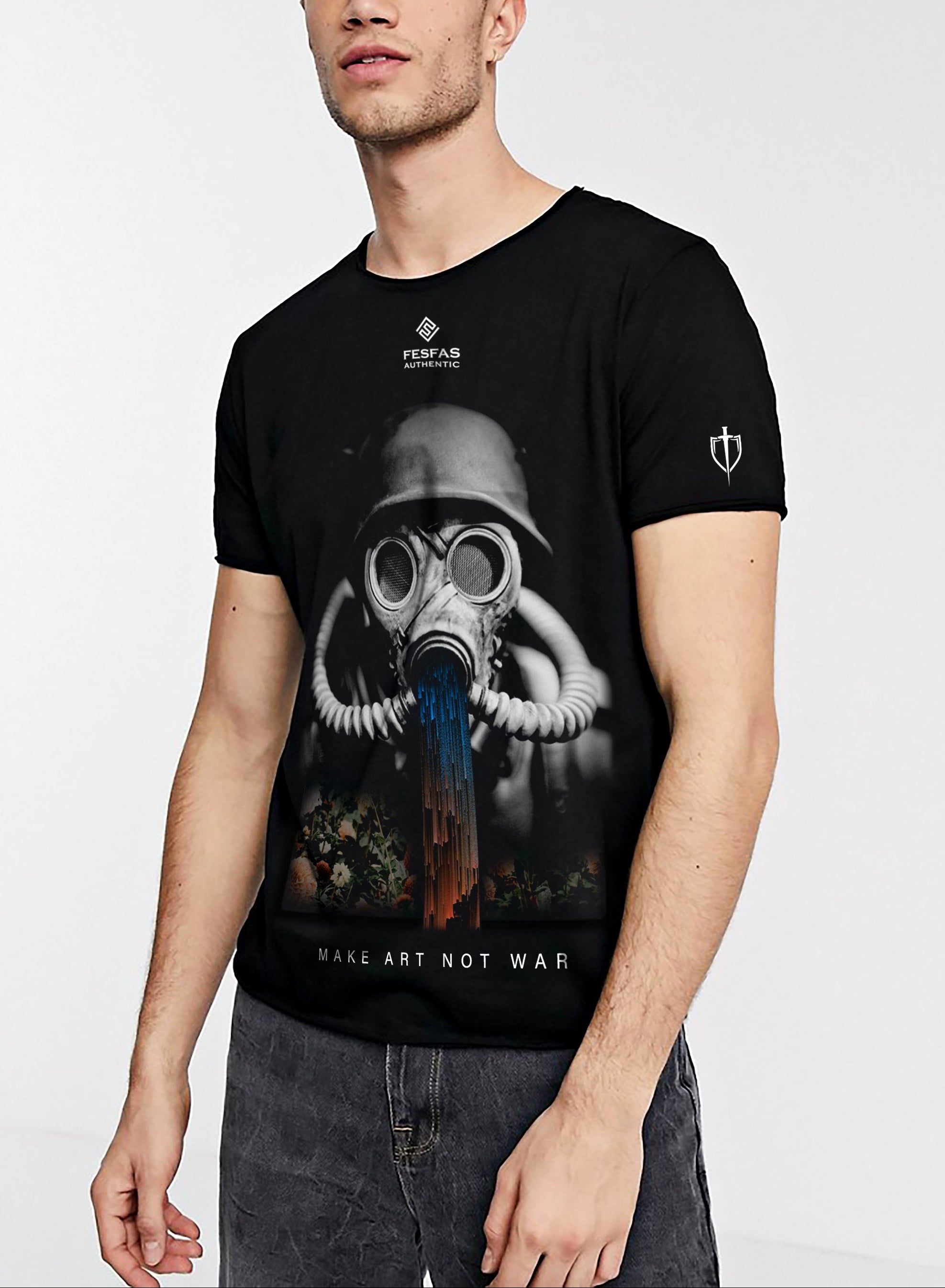 FesFas toxic-print T-shirt | Black