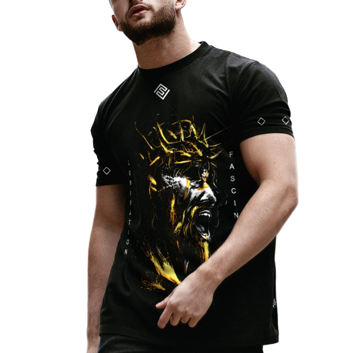 FesFas lumination-print T-shirt | Black