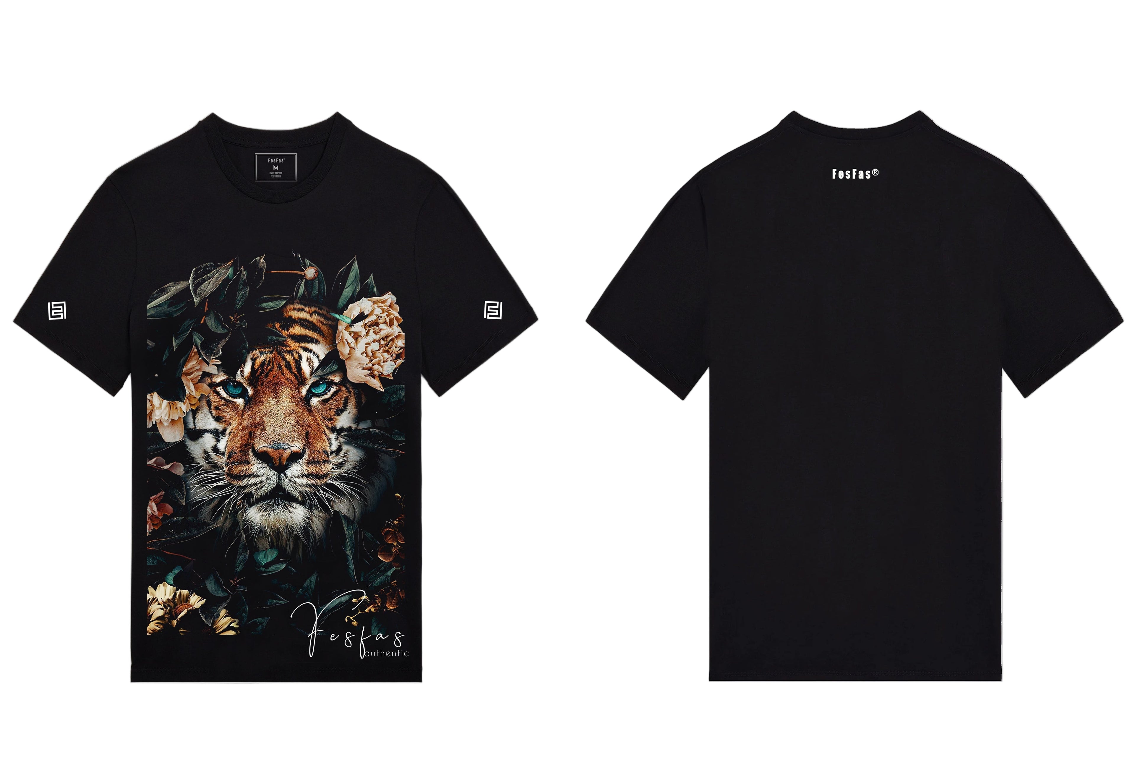 FesFas tiger-print T-shirt | Black