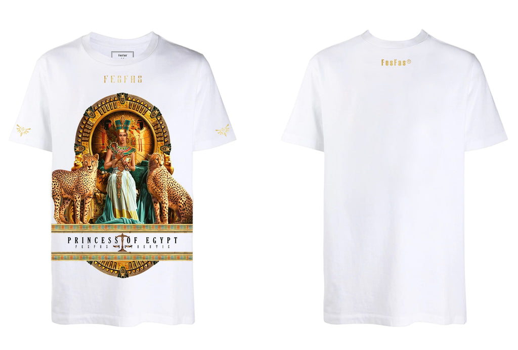 FesFas egypt queen-print T-shirt | White