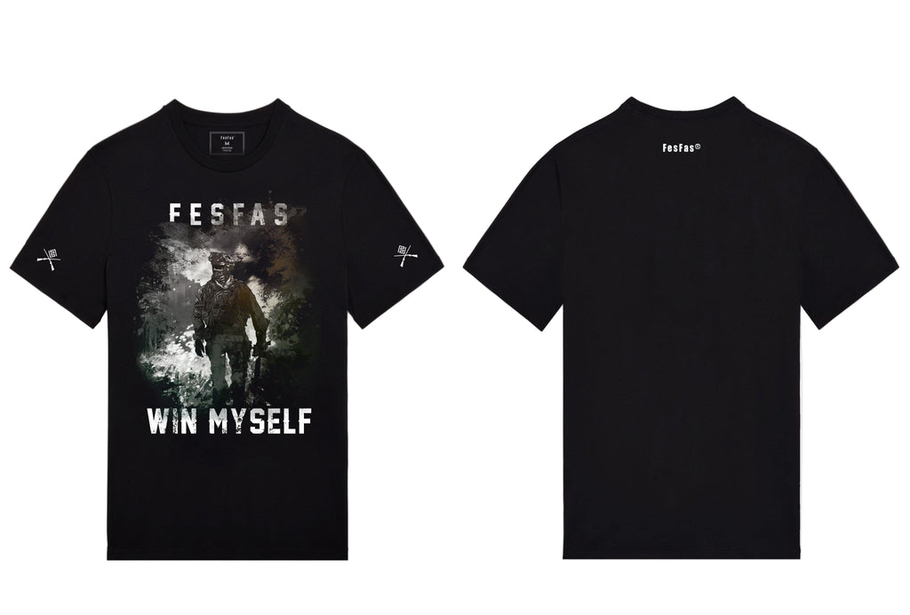 FesFas special forces-print T-shirt | Black