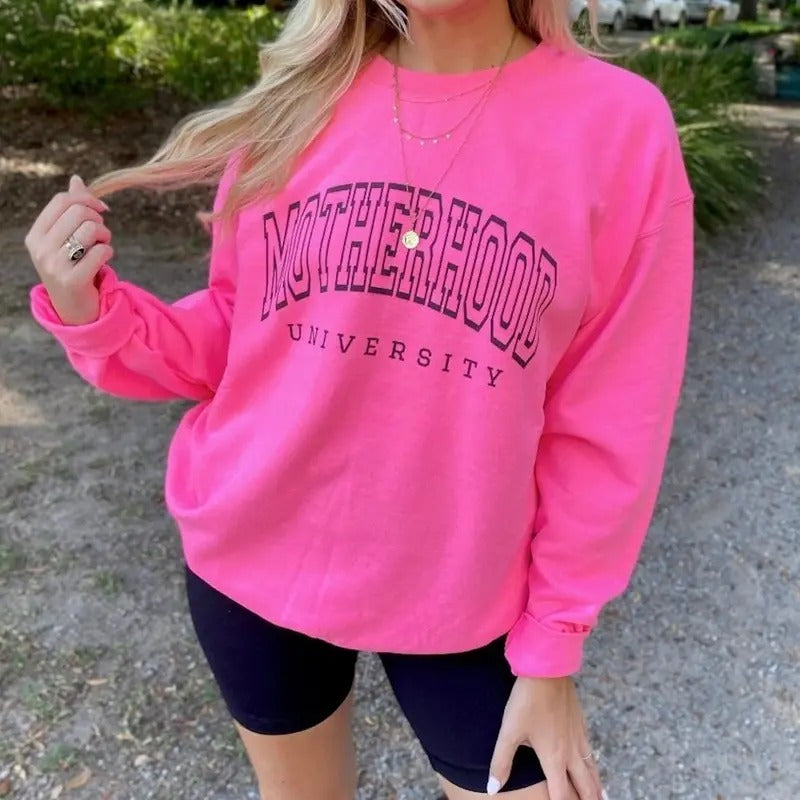 'Motherhood University' Crewneck Sweatshirtstyle{n002}2 T-Shirts, Hoodie, Sweatshirt | GrindPrints.com