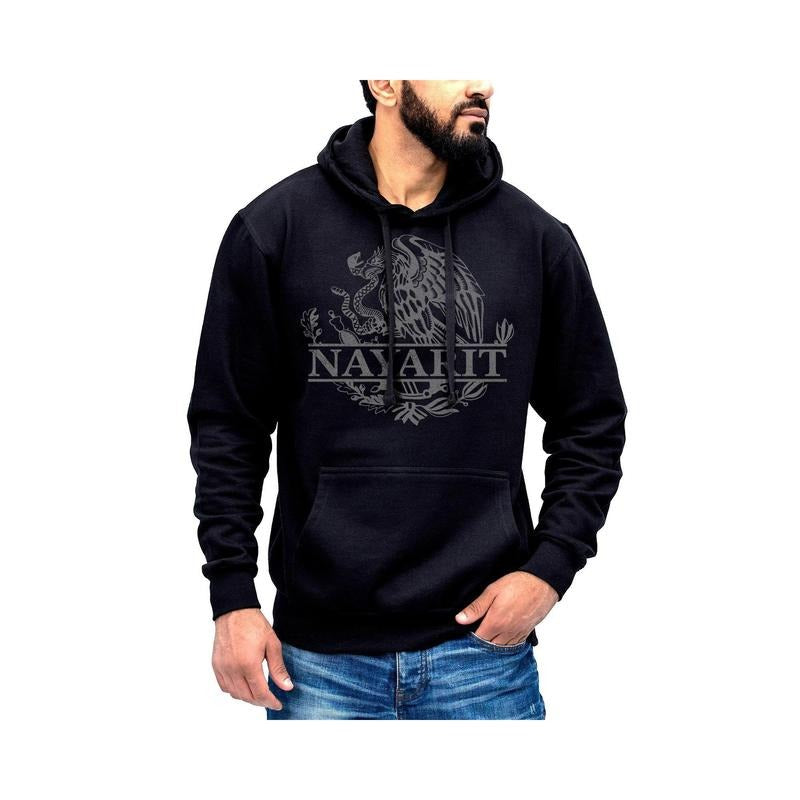 Nayarit Mexico Eagle Emblem Hoodie Sweatshirt Cotton Fabric T-Shirts | GrindPrints.com