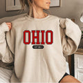 Ohio Sweatshirt Vintage University Crewneck Varsity Football Shirt - Cotton, Womenswear Football Fan Hoodie | GrindPrints.com