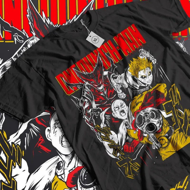 One Punch Man S 4XL Saitama VS Garou Anime Anime Vintage Manga Shirt S 4XL T-Shirts, Hoodie, Sweatshirt