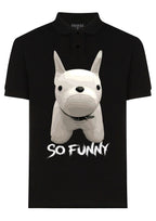 FesFas Bulldog-print Polo Shirt | Black