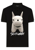 FesFas Bulldog-print Polo Shirt | Men | Black
