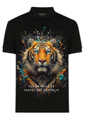FesFas Tiger-print Polo Shirt | Black