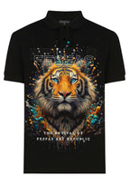 FesFas Tiger-print Polo Shirt | Black