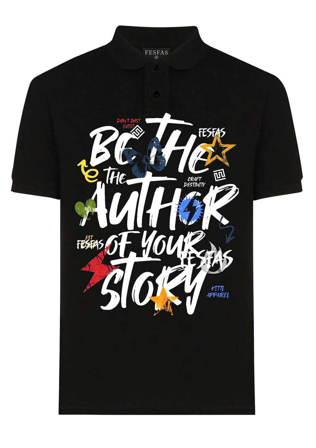 FesFas graphic-print Polo Shirt | Black