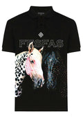 FesFas Horse-print Polo Shirt | Men | Black
