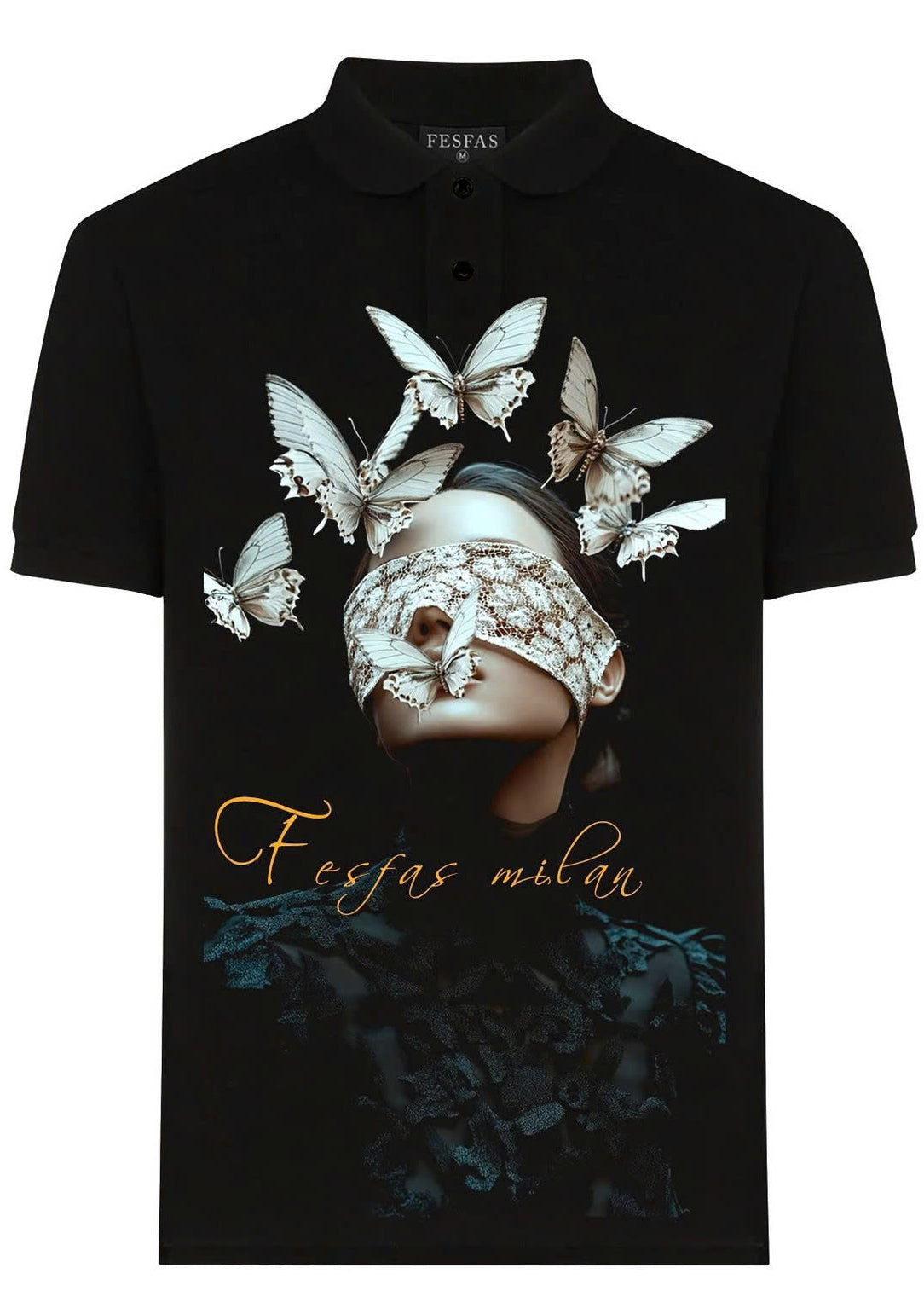 FesFas butterflies-print Polo Shirt | Black