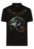 FesFas Eye of Horus-print Polo Shirt | Black